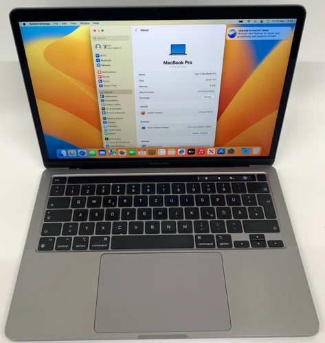 Apple MacBook Pro A2338 13.3" M1 8GB RAM 256GB SSD Grade C DEU 361 Cycles
