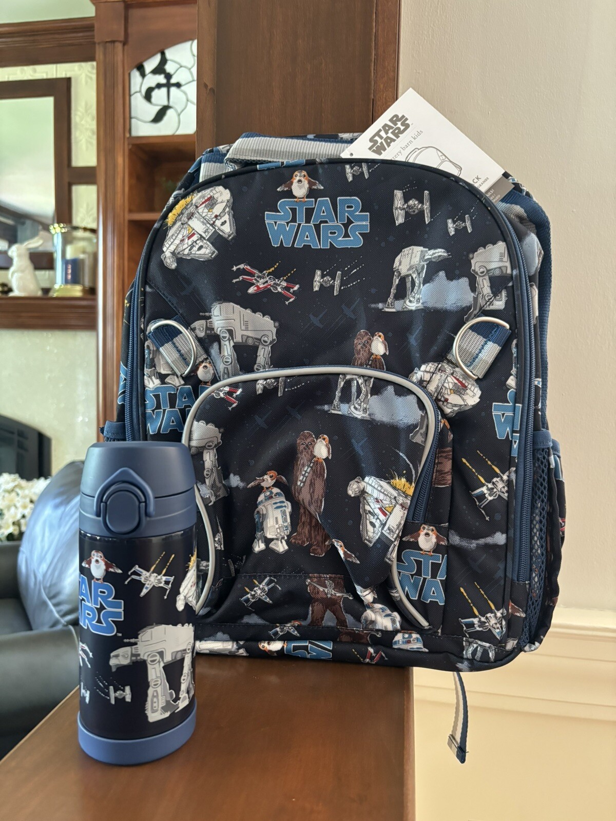 Pottery barn school disney STAR WARS BACKPACK Solo +Water travel  set Jedi boy . image 3