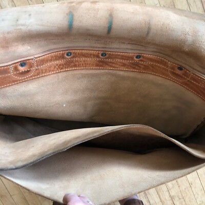 Vintage 1963 Mr Zip Leather U.S Postal Service Carrier Bag Antique