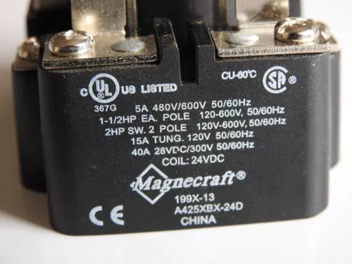 Magnecraft W199X-13 Power Relay 24VDC New Surplus NOS W199X13