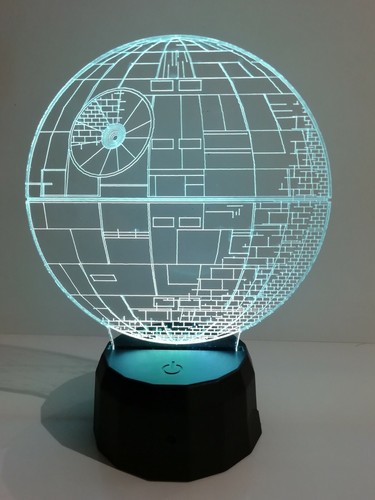 Lampara led rgb multicolor usb Luna Artificial estrella de la muerte starwars - Bild 2 von 5