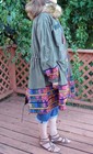 NEW! size L SACAI Green Embroidered Parka Coat with Faux fur Detachable Hood — photo 7