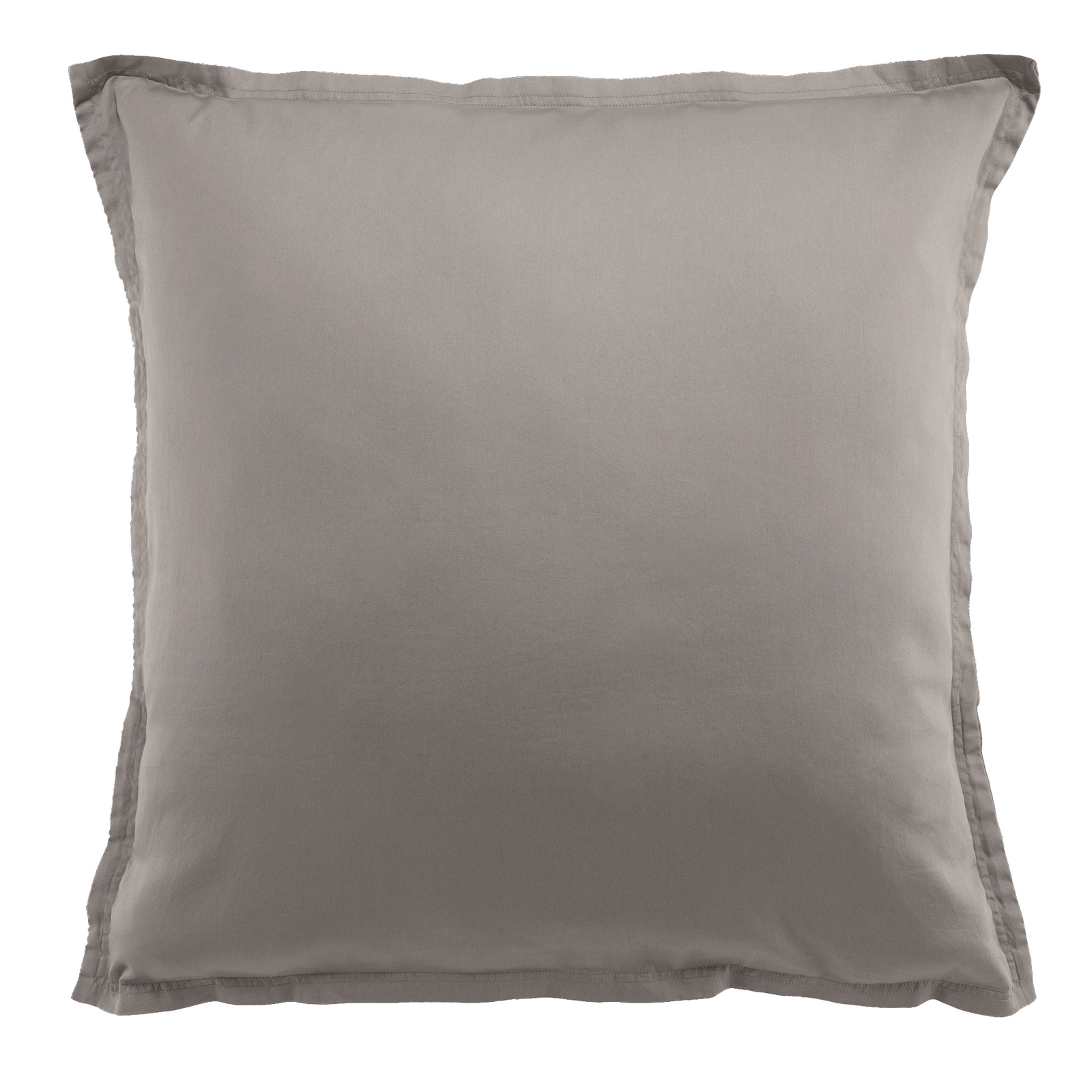 Taie d'oreiller 65x65 cm satin de coton gris clair housse de protection de lit respirante