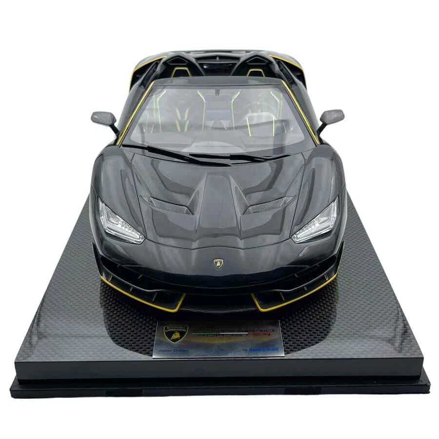 Modellino Auto Looksmart 1/12 Lamborghini Centenario Roadster Black Ltd. 10 pcs - Immagine 2 di 4