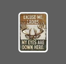 Buck Sticker Antlers Funny Humor Waterproof
