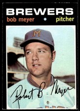 1971 Topps #456 Bob Meyer BASEBALL Milwaukee Brewers