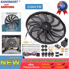 16inch Pull Push 120W 3500+CFM Radiator Electirc Thermo Fan & Mounting Kit 12V
