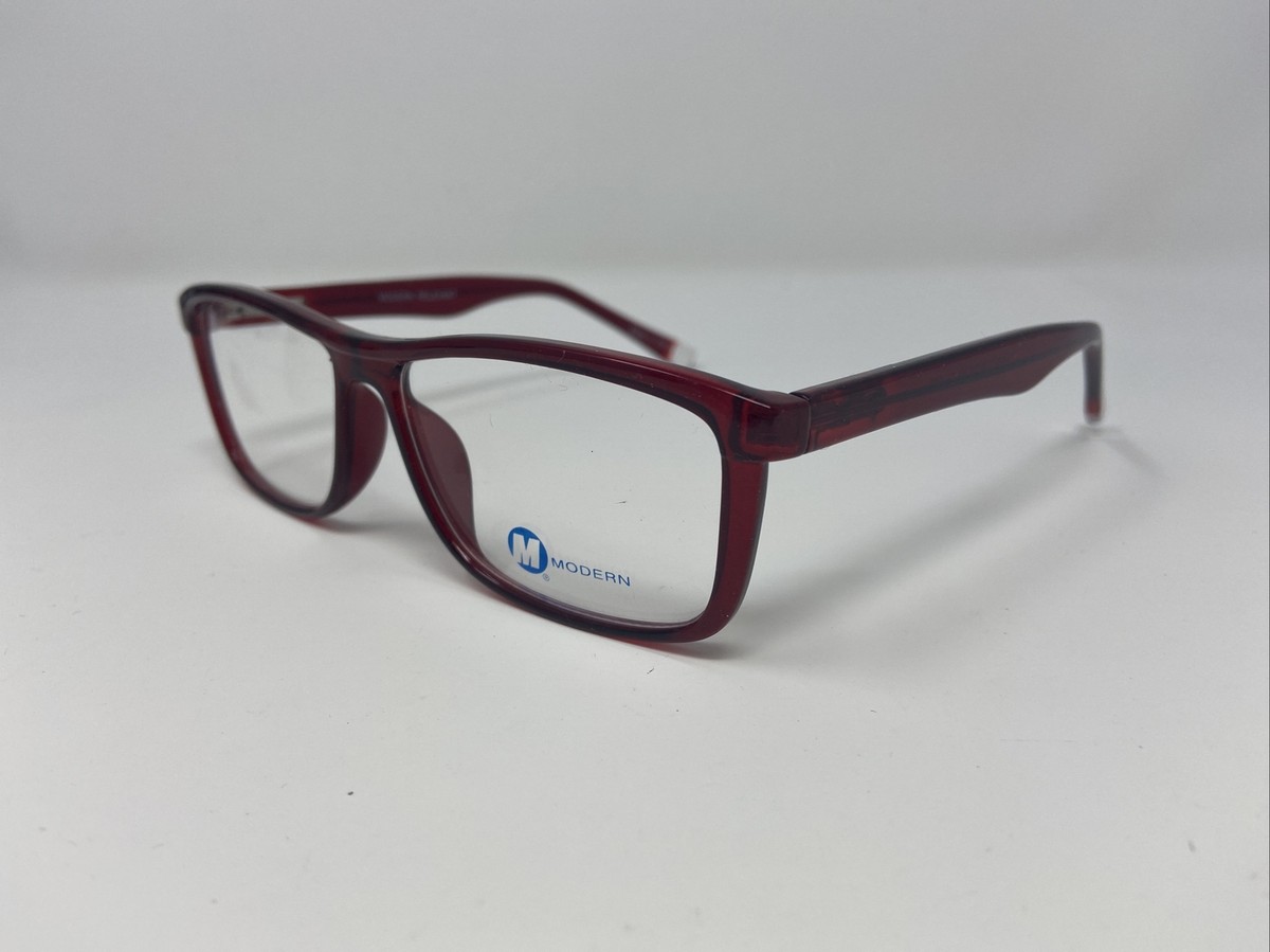 Modern Eyeglasses Frames RELEVANT 54-14-140 Burgundy Full  display picture 3