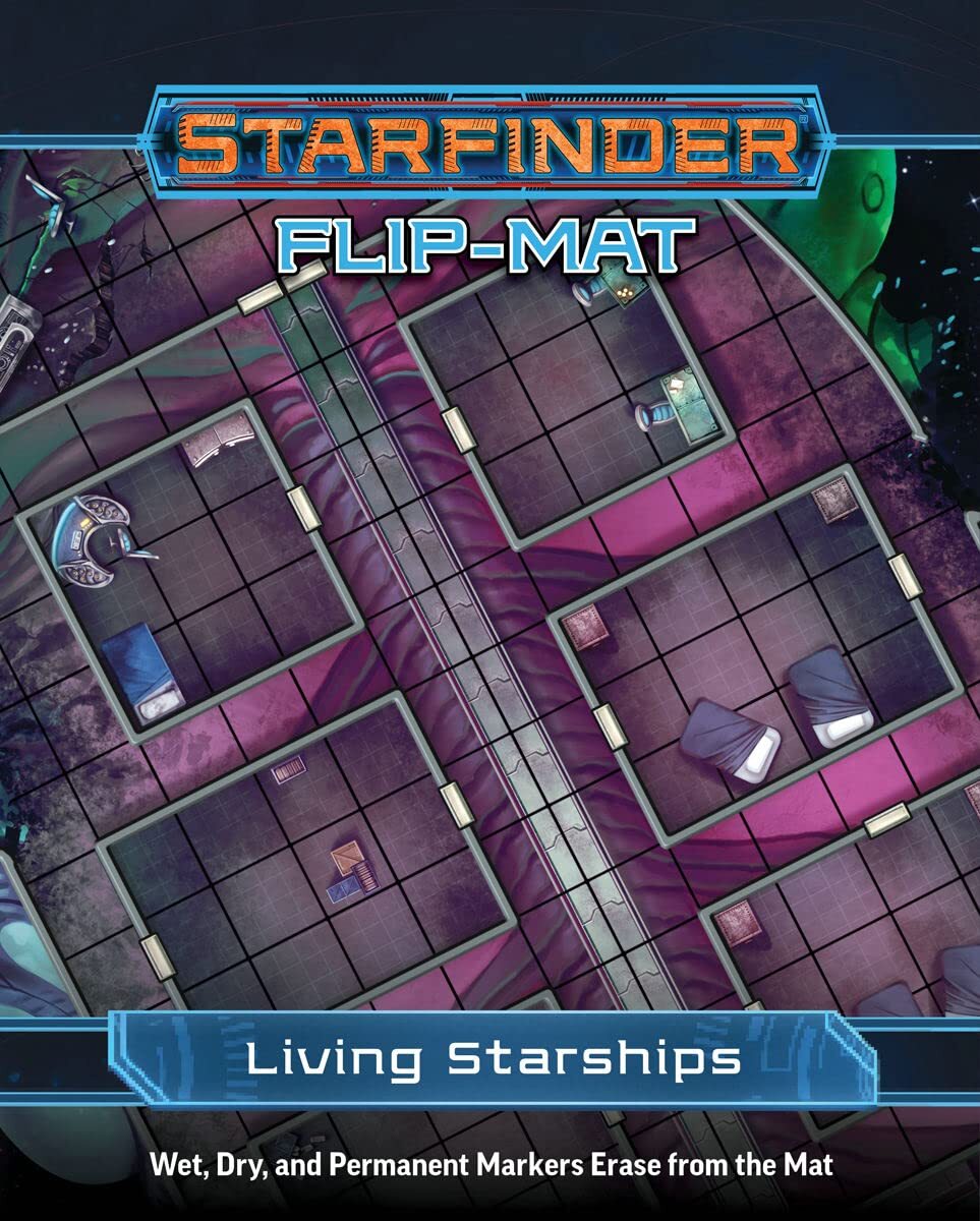 Starfinder RPG: Флип-мат - Живые звездолеты PZO7340 Совершенно новые, ЗАПЕЧАТАННЫЕ 