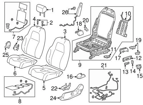 Conjunto de interruptor genuino Honda L (8WAY) 81653-SDB-A71 Foto 2 de 2