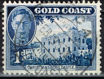 British Gold Coast Architecture Famous Christiansborg Castle stamp 1949 ...