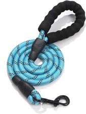 Dog Leash 5 FT x 1/2'' with Comfortable Padded Handle and Highly Reflective