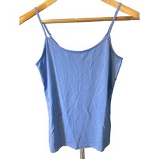 Time and Tru Blue Adjustable Spaghetti Strap Scoop Neck Cami SZ Small