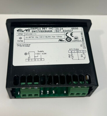 Eliwell EWPlus 961 120V Digital Temperature Controller for Cooler 1 NTC Sensor