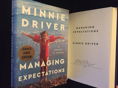 Minnie Driver signed Managing Expectations 1st printing hardcover book *tipped*