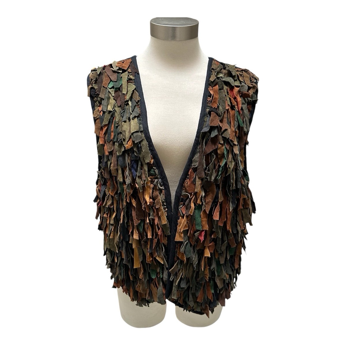 トップス Y2K goa pig leather vintage fringe vest Y2K goa pig leather vintage fringe vest