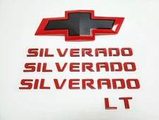 2019-2021 Silverado 1500 Bowtie Grille Emblem Double Layer Silverado LT letters