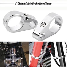 For Harley Road King Electra Street Glide FLTR 1" Clutch Cable Brake Line Clamp