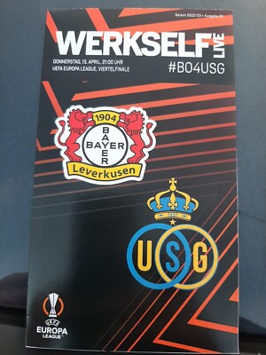 PROGRAMM BAYER 04 LEVERKUSEN v UNION ST. GILLOISE EUROPA LEAGUE SAISON 2022/23