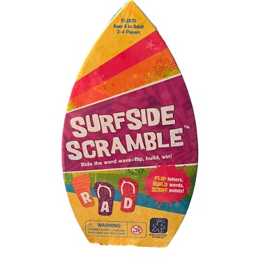 Surfside Scramble FLIP LETTERS,BUILD WORDS, BRAND NEW! AGES 8+ (2-4 ...