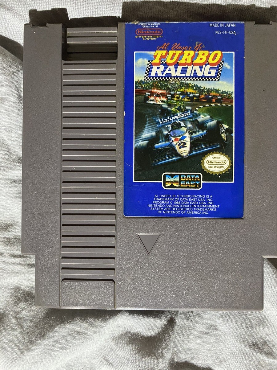 Al Unser Jr. Turbo Racing Nintendo NES Made in Japan 1985