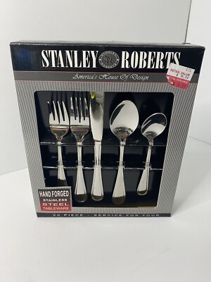 Stanley Roberts Rogers Ridgewood Stainless Steel Service 4 20 Piece Flatware Set