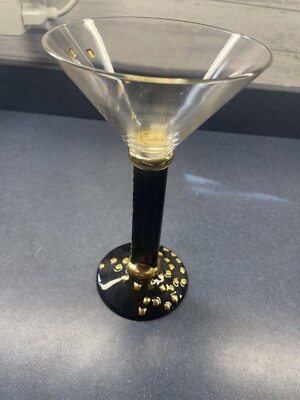 1998 Stolichnaya Gold Vodka Collectible Patricia Heller Martini Art Glass Ltd Ed