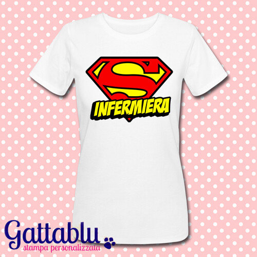 T-shirt donna Super Infermiera! Idea regalo! Infermiera supereroe! | eBay