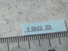 1/18 Decal Mercedes-Benz 190 D Badge Silver Decal Set