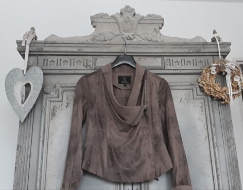 Da. Kurzjacke Marke Rino&Pelle, Gr. 36 Nubukimitat Farbe Braun/Meliert - Bild 2 von 5