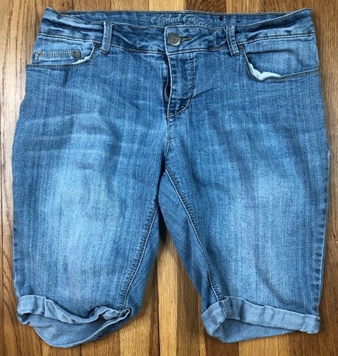 Faded Glory Jean Shorts Womens 6 Blue 
