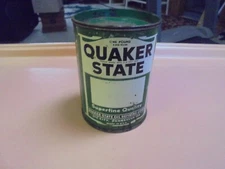 Vintage Quaker State One lb. Grease tin