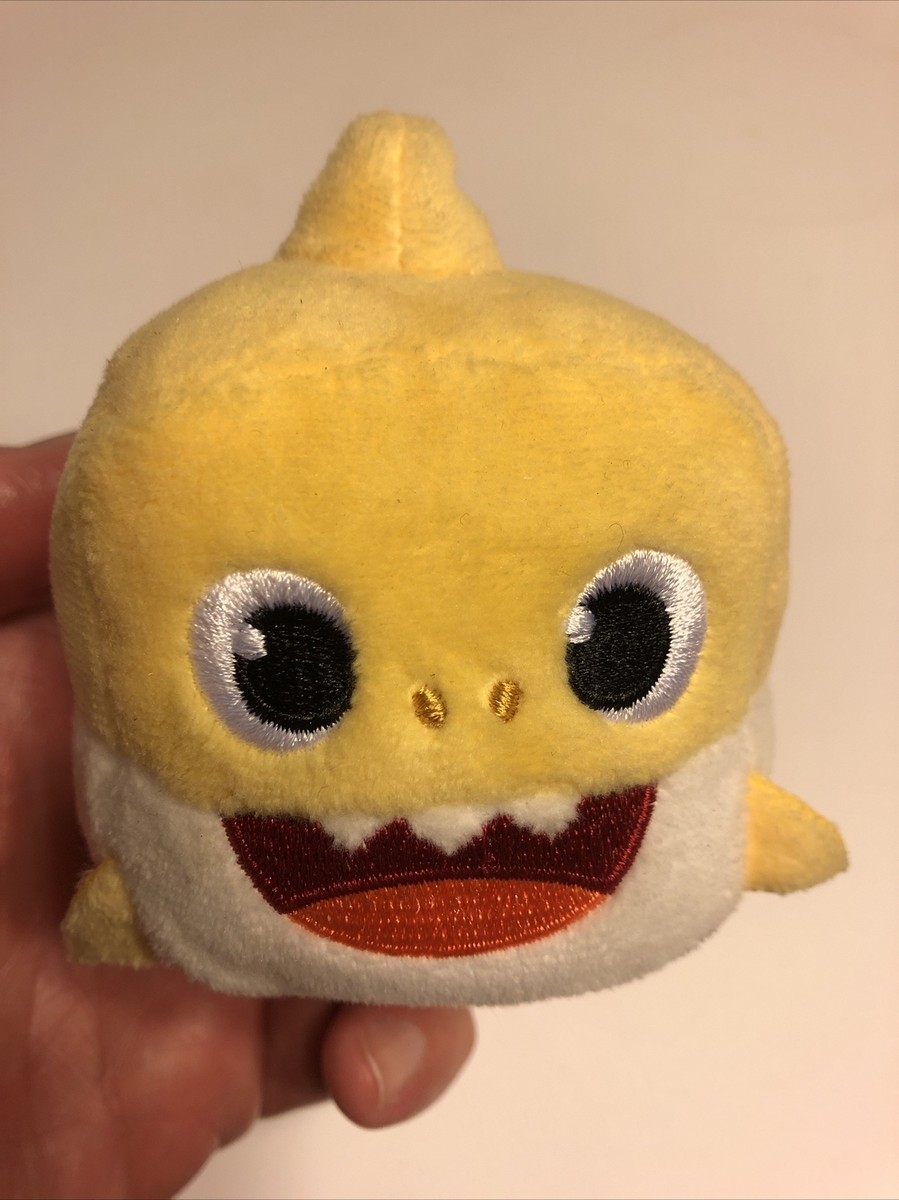 Baby Shark Plush Song Cube Squeeze Musical Toy Yellow Works Well