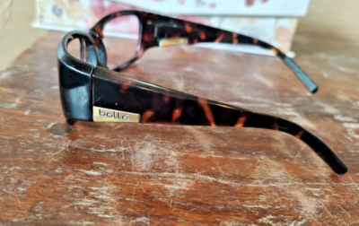 Vintage Bolle King Brown Tortoise Oval Made in Italy Sunglasses FRAMES ONLY