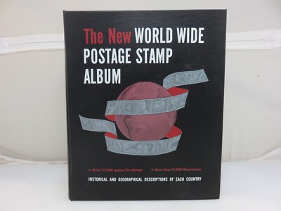 The New World Wide Postage Stamp Album ** NO PAPER DUST COVER** w/Some Stamps