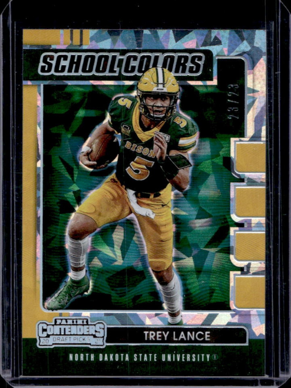 Trey Lance Panini Contenders Draft Picks School Colors #7 Cracked Ice