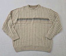 Munsingwear Vtg 90s Striped Cableknit Sweater Mens Sz XL Cozy Grandpacore Preppy