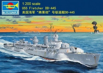 Trumpeter 03723 1/200 USS NAVY Fletcher DD-445 Destroyer Model Assembly Kit