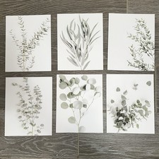 Botanical Plant Wall Art Prints Set of 6 Decor Prints Floral Kitchen Bathroom