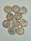 Lot of 10 - 90% Silver Roosevelt Pre 1964 Mixed Dates Circulated