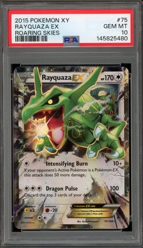 Pokemon Rayquaza EX XY Roaring Skies Holo Rare #75 PSA 10 Gem Mint