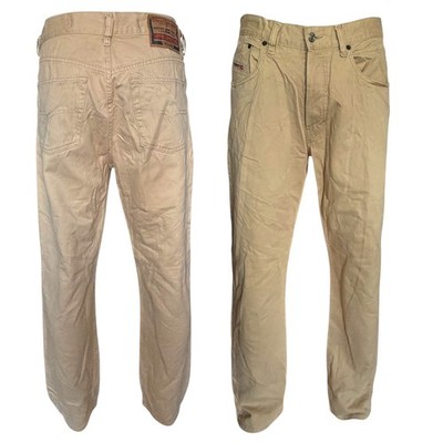 Diesel Industry Cheyenne Jeans Gr. 34 L32 Beige Khaki Baumwolle Made in Italy