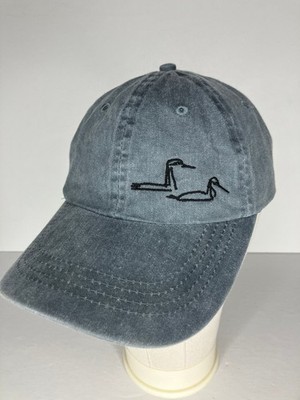 Two Loons Winery Hat Cap Men's Adjustable Washed Blue Loons Embroidery
