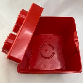 LEGO Juniors Red Square Brick Shape EMPTY Tub Box Storage Container 10667