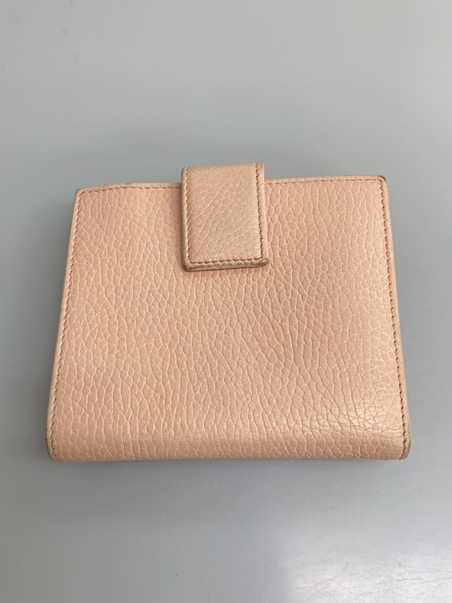GUCCI With stains GG Marmont bifold wallet leather PNK plain women s From Japan thumbnail 2