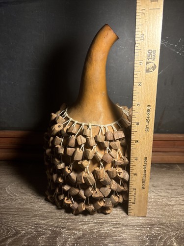 African Gourd Music Instrument Large Shaker Shekere Percussion Rattle J2