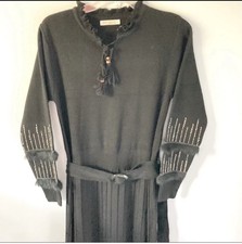 ER-COOL Collection by Erman Sweater Dress Medium Black Wednesday Goth