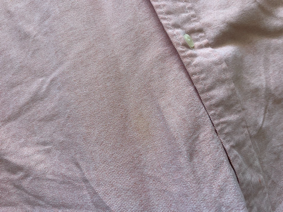 Camisa Ralph Lauren Para Hombres 17.5 Rosa Abotonada Calce Clásico Manga Larga Carne Poni Foto 2 de 4