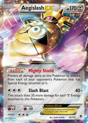 Aegislash EX Holofoil NM Ultra Rare XY - Phantom Forces 65/119