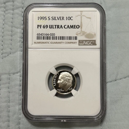 1995 S Roosevelt Dime Silver! NGC PF 69 Ultra Cameo